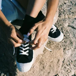 Balagan Novesta Star Master Sneakersy Damskie Vegan, Czarne Na Bialym- Sneakersy