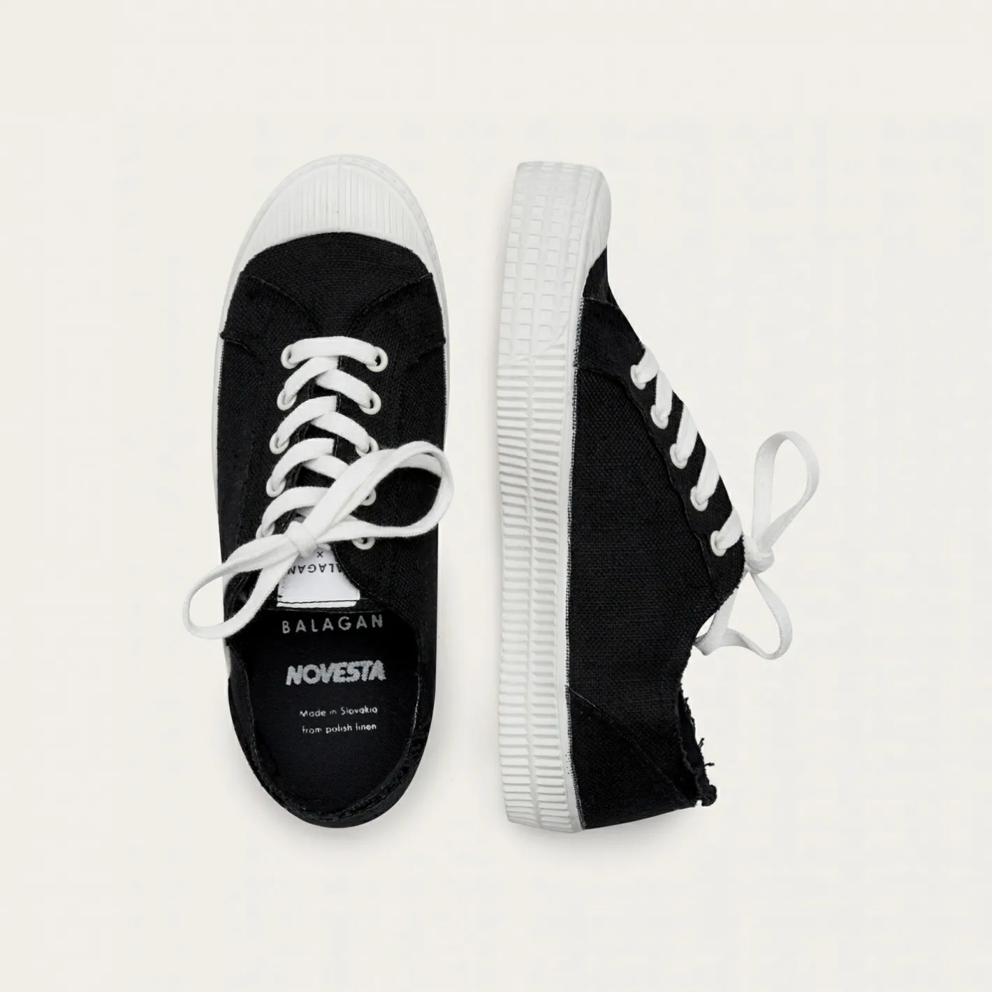 Balagan Novesta Star Master Sneakersy Meskie Vegan, Czarne Na Bialym- Sneakersy