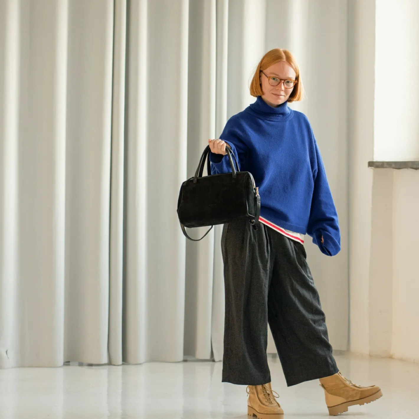 Balagan Sofia Torebka M, Czarny Welur- Torby Na Ramię